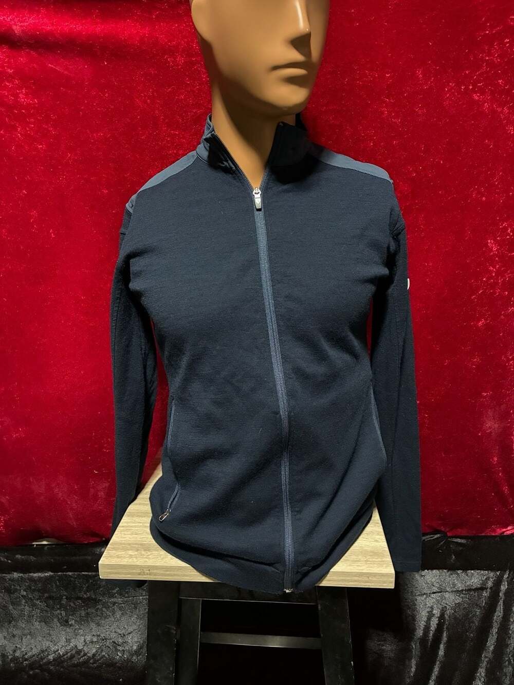 Kuhl Invigoratr Full Zip Jacket Size L Blue Merino Wool